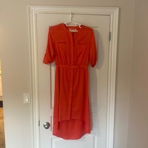 Pink Martini coral high low dress